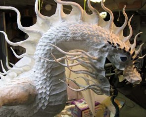 Year of the Paper Mache dragon-scales 3