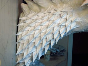 Paper Mache Tiamat Dragon - Blue scales