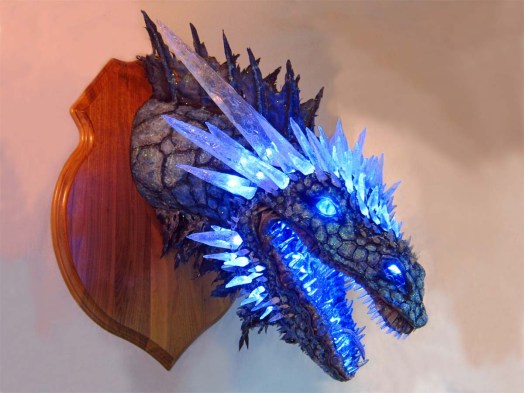 Paper Mache Ice dragon 6