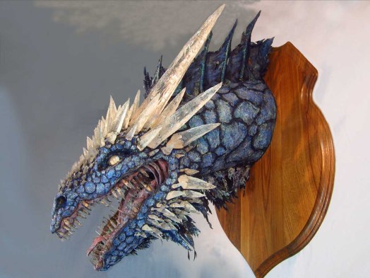 Paper Mache Ice dragon 1