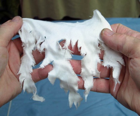 Paper mache Ice dragon -frills under neck cut